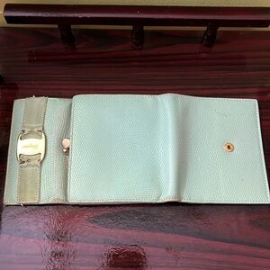 Salvatore Ferragamo Wallet Purse Vera Green Woman Authentic